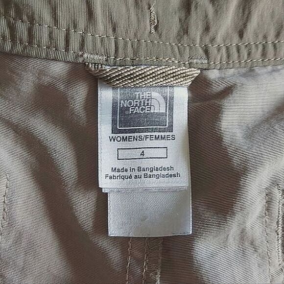 North Face nylon khaki midi hiking shorts Size 4 - Picture 3 of 15